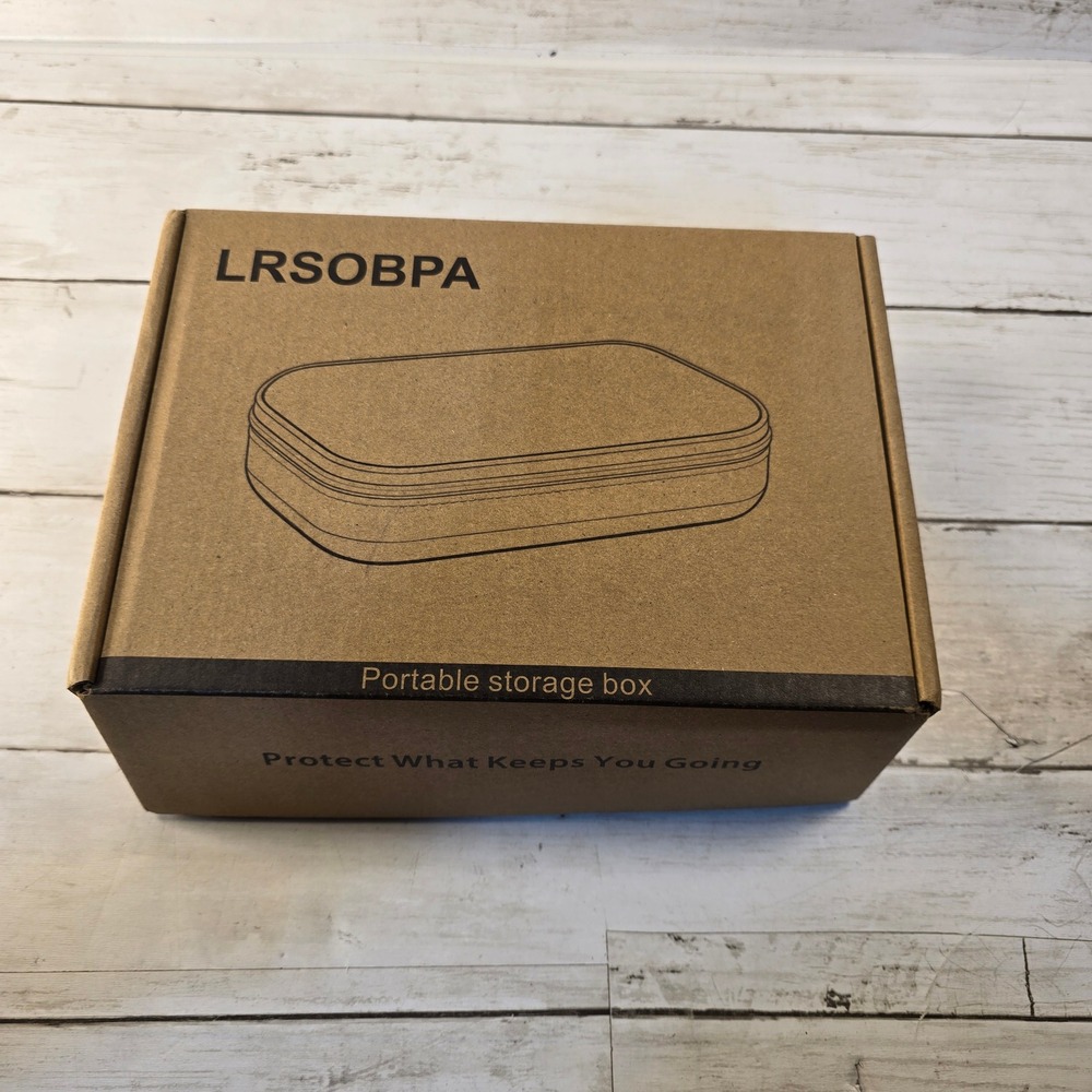 LRSOBPA Portable Storage Box Hard Shell Travel Case w Removable Foam Insert Blk